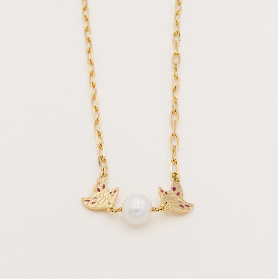 Collier à perle nacrée - Envol