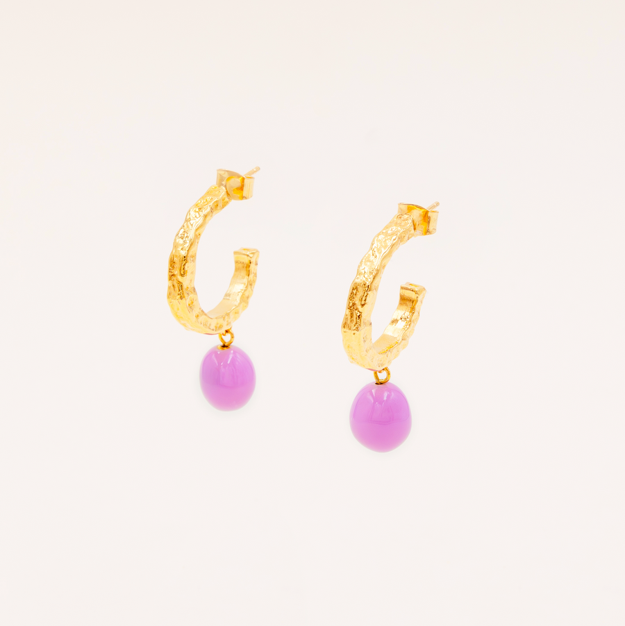 Boucles d'oreilles - Basics Lilas