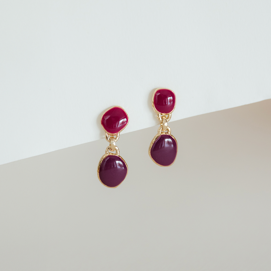 Boucles d'oreilles Suzanne - Fuschia