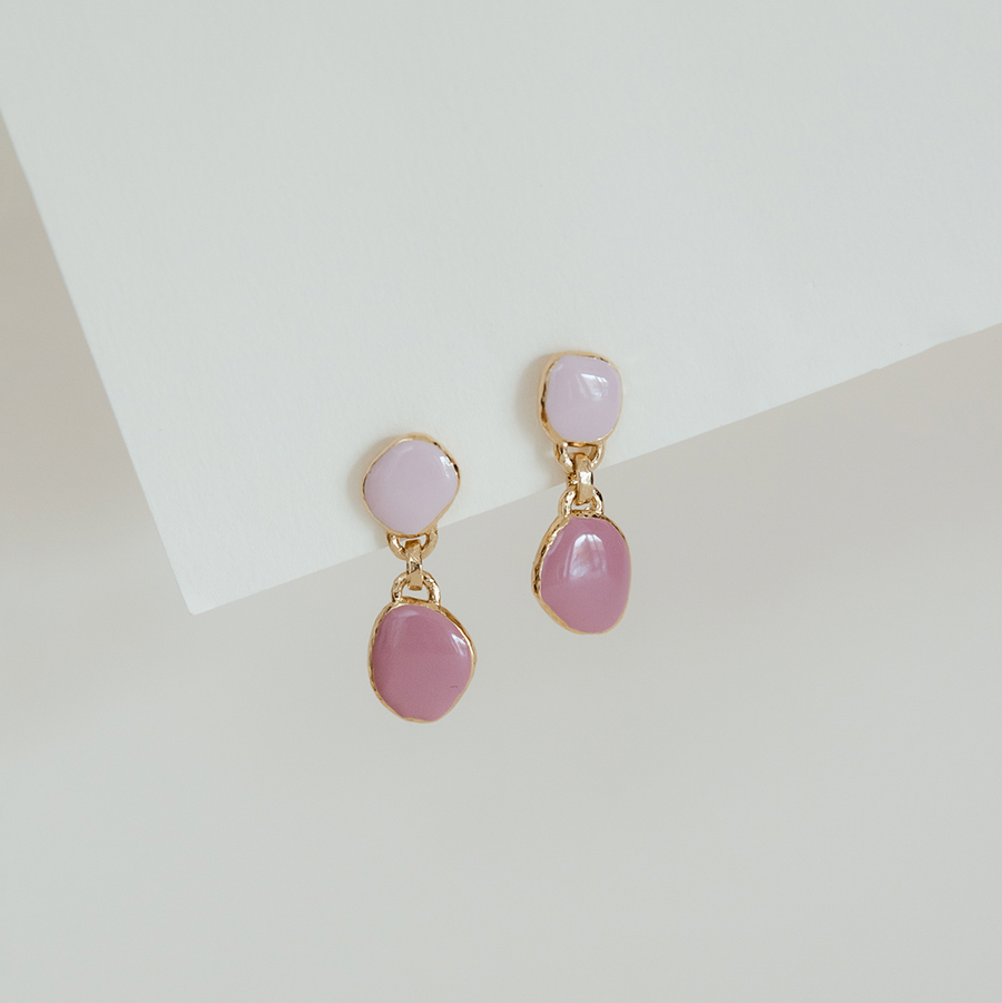 Boucles d'oreilles Suzanne - Rose