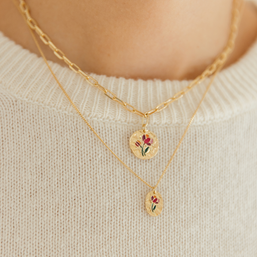 Collier médaillon - Rosa