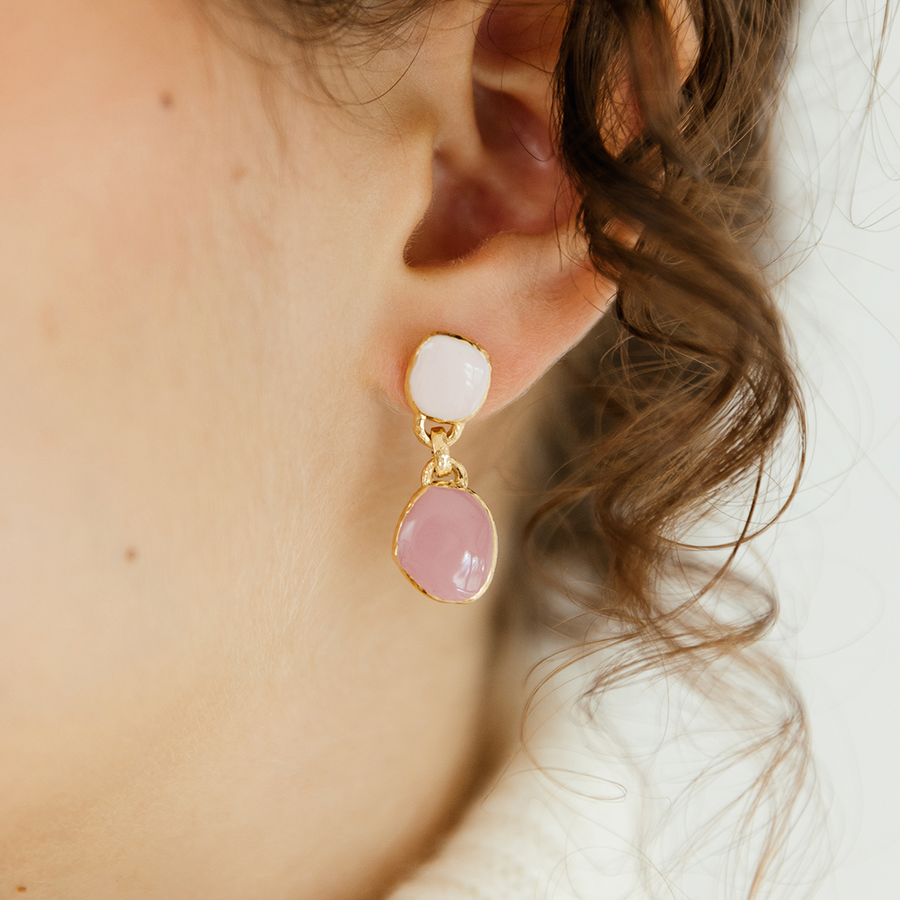 Boucles d'oreilles Suzanne - Rose